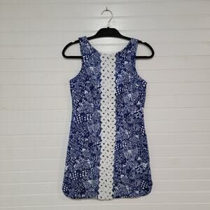 Lilly Pulitzer for Target Navy and White Lace-Trim Mini Dress